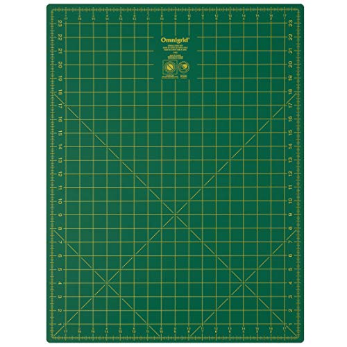 Dritz Omnigrid Double Sided Mat, 18" x 24" 45cm x 60cm, Green - size: 24.8"L x 18.9"W