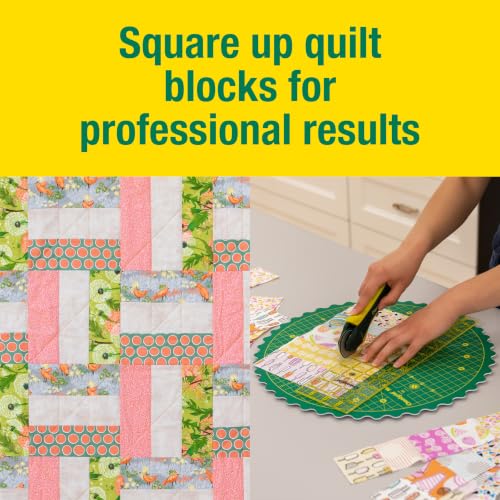 Omnigrid 360 Rotating Self-Healing Cutting Mat, 14 Inch Precision Fabric Cutting Mat with Durable Surface for Quilting, Sewing & Crafts - style: 14"