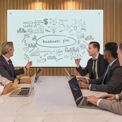 Glass Whiteboard 36 * 72Inches - color: White, size: 36" x 72"