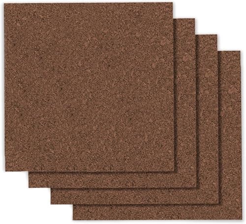 Quartet Cork Tiles, Bulletin Board Cork Panels 12" x 12" x 3/8", Dark Brown, 4 Pack (101) - color: Dark, size: 12" x 12"