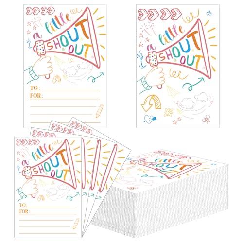 IANFEPH 교사 직원을 위한 외침 카드 100개, 긍정적 인식 보상 카드, 학교, 사무실, 게시판, 노트 카드 장식용(다채로운 카드) - color: 다채로운 카드