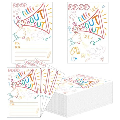 IANFEPH 교사 직원을 위한 외침 카드 100개, 긍정적 인식 보상 카드, 학교, 사무실, 게시판, 노트 카드 장식용(다채로운 카드) - color: 다채로운 카드