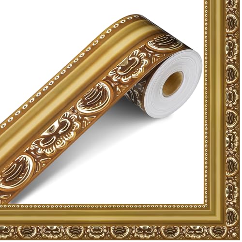 Outus 68ft Vinatge Frame Bulletin Board Border Die-Cut Straight Rolled Picture Frame Border Trim for School Classroom Bulletin Board Decoration for Chalkboard Home Office Party Decor(Delicate) - style: Delicate