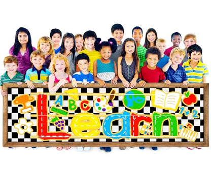 Tenceur Bulletin Board Paper 24 Inch x 100ft Fade Resistant Paper Roll for Classroom Decor (Checkerboard) - style: Checkerboard