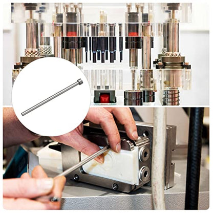 uxcell Straight Ejector Pins, 5mm (13/64") Dia. 65Mn Steel Round Tip Punch 100mm (4") Long for Mechanical Maintenance 2Pcs - size: 13/64"