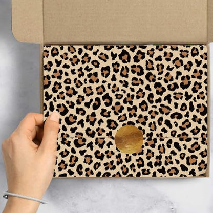 60 Sheets Leopard Print Tissue Paper Gift Wrapping Paper, 14 x 20 Inch | Cheetah, Floral Bouquet DIY Art Crafts Tissue, for Wedding Birthday Holiday Party - color: Leopard Print (Brown, Black, etc.)