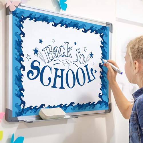 FYSUIMU 65.6 Ft Ocean Wave Bulletin Board Border Simple Blue Sea Wave Die Cut Border Trim Roll for Back to School Summer Beach Coastal Party Home Classroom Decor Teacher Supplies - style: Sea Wave
