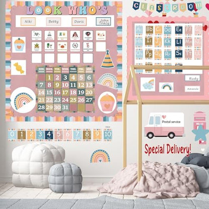 Pink Bulletin Board Paper Roll,14.8FTx47IN Large Reusable Waterproof Erasable Classroom Wall Background Backdrop, Fade-Resistant Fabric Wrapping Paper School Decors Teacher Supplies - color: Light Mauve