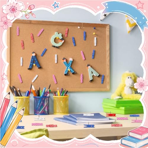 LemonRoad 60 Pcs Push Pin with Wooden Clips Teacher Cork Board Artworks Decorative Push Pins Tacks for Classroom Photo Bulletin Board Clips (Cartoon-2) - style: Cartoon-2