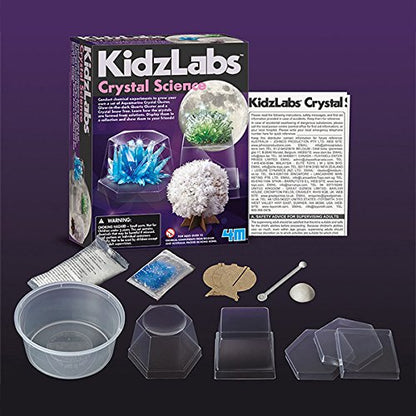 4M Kidzlabs Crystal Science Kit - DIY STEM Toys Lab Experiment, Educational Gift for Kids & Teens - style: Crystal Science Kit