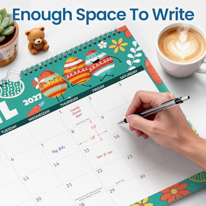 SUNEE Wall Calendar 2026-2027 18 Months Jul. 2026 - Dec. 2027, 14.5"x11.5" Big Grid Hanging Calendar with Note for Organizing & Planning, Monthly Calendar 2026-2027 with Last Month and Next Month, Seasons Color - color: Seasons