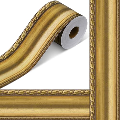 Outus 68ft Vinatge Frame Bulletin Board Border Die-Cut Straight Rolled Picture Frame Border Trim for School Classroom Bulletin Board Decoration for Chalkboard Home Office Party Decor(Classic) - style: Classic