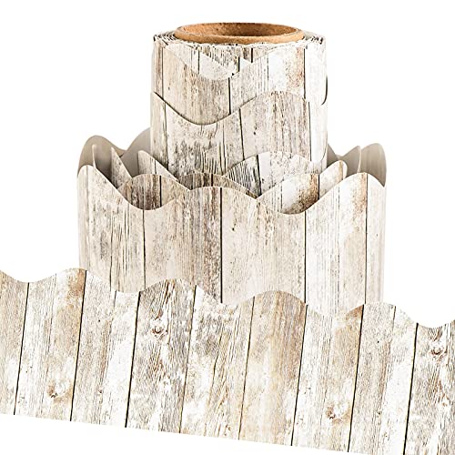White Wood Bulletin Board Border Trim for Classroom Decoration 36 Feet