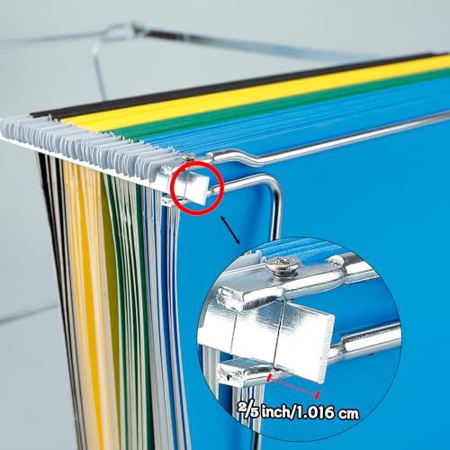 Heavy Duty Steel Hanging File Frame,Letter Size Hanging File Folder Frame,Adjustable Length 11" to 18",4 Packs(Without Folders) - style: 4 Packs