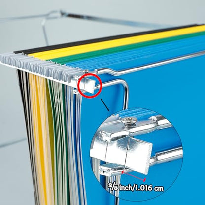 Heavy Duty Steel Hanging File Frame,Letter Size Hanging File Folder Frame,Adjustable Length 11" to 18",4 Packs(Without Folders) - style: 4 Packs