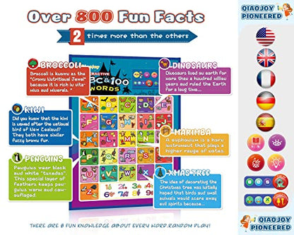 Bilingual Interactive for Kids Talking USA Map Alphabet Poster for Toddlers Learning and Educational Toys,Talking Educational Chart for Ages 3 to 12 Years Old,Learning ABC Letters for Preschool/Gift - style: USA Map & Alphabet Poster