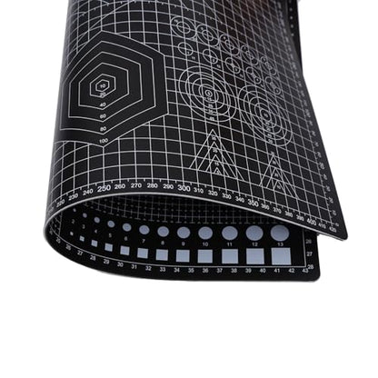 Cutting Mat A3 Black, Self Healing Cutting Mat 12x18 Inch, 5-Ply Craft Board Black, Hobby Board for Crafts 18x24 Inch - color: Black