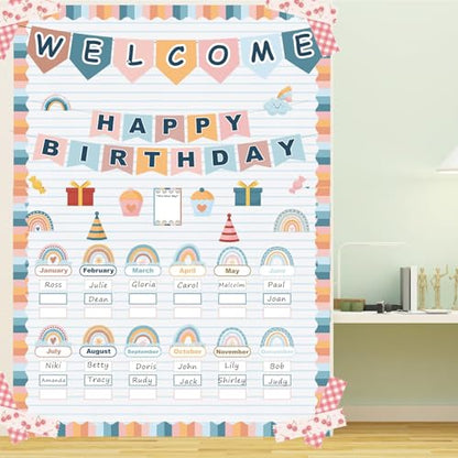 Lined Bulletin Board Paper Roll,14.8FTx47IN Large Reusable Waterproof Erasable Classroom Wall Background Backdrop,Fade-Resistant Fabric Wrapping Paper Decors Teacher Supplies - color: Lined