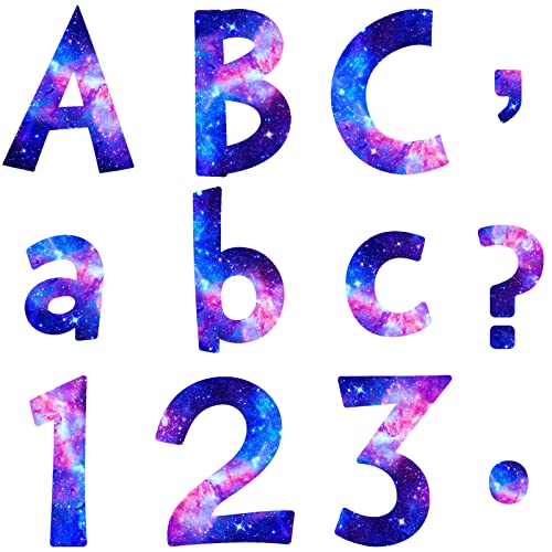 Tenare 134 Pieces 5 Inch Bulletin Board Letters Alphabet Numbers Letters Combo Set Cutouts for Bulletin Board Display Home Back to School Decor(Solar Style) - style: Solar Style