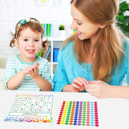 Utron 80 Pack Reward Chart for Kids, Incentive Chart Behavior Chart for Kids at Home, 2 Designs with 2160 Star Sticker, Kids Chore Chart, Sticker Chart for Kids Behavior