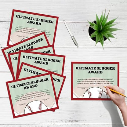 Softball Award Certificates, 25 Pcs Softball Ceremony Certificate, Sports Certificates of Achievement for Student Coach Kids, Sports Team Party Activities Supplies -A12 - style: Softball