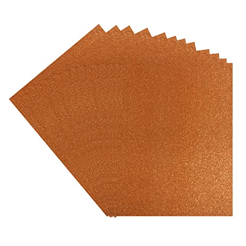 20 Sheets Glitter Thick Paper Cardstock Blank, 8.5 x 11 inches, Orange | For DIY Birthday, For Wedding Party Supplies, Invitation Cards Making - color: Orange