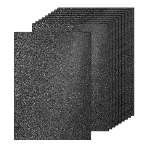 PATIKIL 20Sheets Black Glitter Cardstock, 8.3x11.7 in A4 Glitter Paper Card Stock Shiny Scrapbook 250gsm Sparkly Paper Large Shimmer for Crafts Scrapbook DIY Art Wedding Party - color: Black, size: 8.3x11.7 In