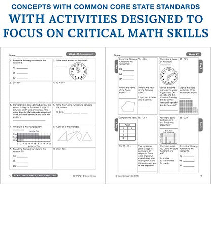 Carson Dellosa Common Core Math 4 Today 3rd Grade Workbooks, Telling Time, Fractions, Addition, Subtraction, Multiplication, Division, and More Mathematics Classroom or Homeschool Curriculum (Volume 6)