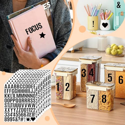 2940 Pcs Letter Stickers Vinyl Mailbox Numbers and Letters, 30 Sheets Small Alphabet Number Stickers Self-Adhesive Waterproof Sticker Letters for Window Vehicle Bulletin Poster Board (Black,1 Inch) - color: Black, size: 1 Inch