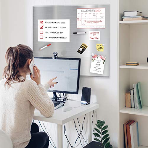 Magnet and Message Board | Jumbo 30 x 35 x 0.7 Inch Magnet and Message Board | Mountable Steel Bulletin Board - size: 30"W x 35"H