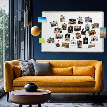 Large Magnetic White Board for Wall,Aluminum & Cork Strip Frame Whiteboard for Office,Presentation Dry Erase Board Wall Mount,Large Whiteboard for School Classroom Huge Whiteboards (36" W x 24" H) - size: 36"W x 24"H