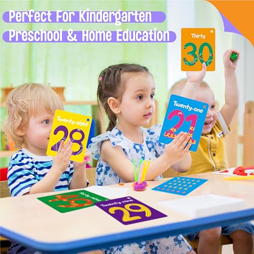 51 PCS Number Flashcards, 0-50 Double Sided Printed Cards with 2 Reclosable Rings, Learn Numbers, Learn to Count-Fun Learning and Educational Flashcards Learning Tool for Kids, Preschoolers, Toddlers - style: Number Flashcards
