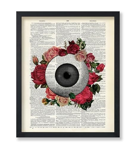 Poster Master Roses and Eye Print - Anatomy Poster - Dictionary Art - Gift for Men, Women, Nurse, Doctor - Floral Wall Decor for Clinic, Hospital - 8x10 UNFRAMED Wall Art - color: Style-15, size: 8"L x 10"W