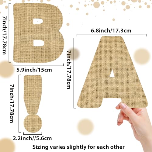 Qyeahkj 150 PCS Large 6" Font Bulletin Board Letters and Punctuation Cutouts Combo Set Burlap Border Letters Decoration Classroom Alphabet Poster for Bulletin Board Display Home School Wall Decor - style: Burlap