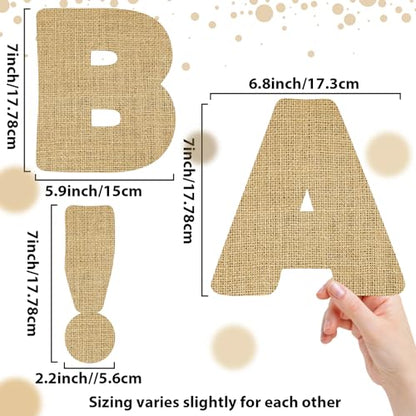 Qyeahkj 150 PCS Large 6" Font Bulletin Board Letters and Punctuation Cutouts Combo Set Burlap Border Letters Decoration Classroom Alphabet Poster for Bulletin Board Display Home School Wall Decor - style: Burlap