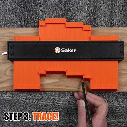 Saker Contour Gauge Profile Tool- Adjustable Lock-Precisely Copy Irregular Shape Duplicator -Father's Day Gift for Irregular Welding Woodworking Tracing -Tool for DIY Handyman, Construction (10INCH) - style: 10INCH FATHER'S DAY