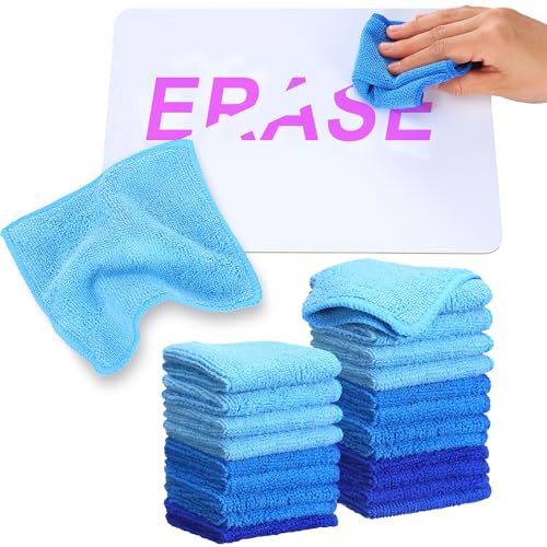 Tanlade Cleaning Cloth Dry Erase Cloth Cleaning Rags Reasonable Kitchen Towels Microfiber Towels Cars Wash(6 x 6 Inch,Blue/Light Blue/Dark Blue,30 Pcs) - color: Blue/Light Blue/Dark Blue, size: 6 x 6 Inch