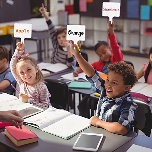 72 Pieces Dry Erase Answer Paddles Handheld Double Sided Paddles Mini White Boards Small White Board Dry Erase Signs Auction Paddles for Students Teachers Classroom Voting Bridal Shower Games