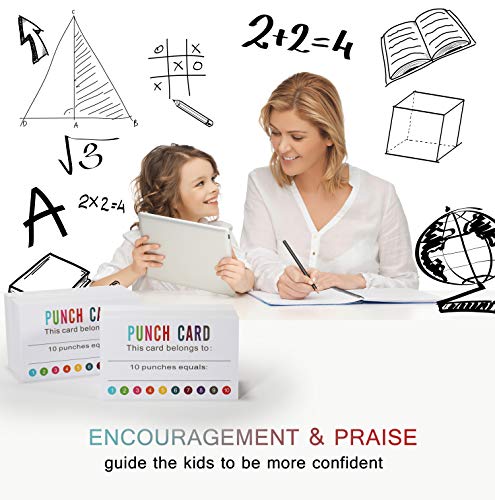 ONEDONE Punch Cards 400 Pack Behavior Incentive Awards for Kids Students Teachers Home Classroom School Business