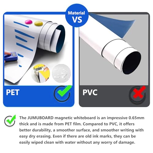 Self-Adhesive Dry Erase Whiteboard Sticker, 55.12" x 27.56" Magnetic Receptive White Board Wall Film, No Ghosting, Easy Write & Clean | Peel & Stick for Office, Home & Classroom,Incl. Accessories - size: 55.12" x 27.56"