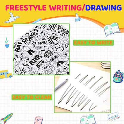 50 Pcs Dry Erase Answer Paddle 7 x 9 Inch Handheld Wooden White Board Double Sided Dry Erase Small Whiteboards for Students Classroom Games Party Auction Paddles for Bidding Meeting Voting (50)