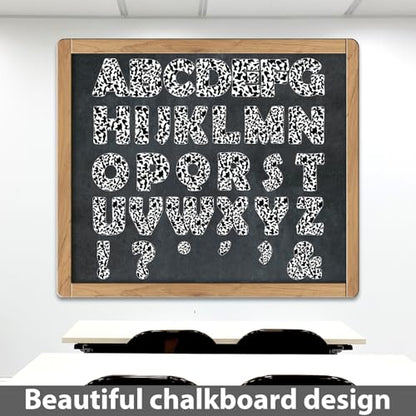 150 PCS Large 7" Font Bulletin Board Letters and Punctuation Set, Composition Classroom Alphabet Cutout for Bulletin Board Display Home School Educational, A Great Helper to Inspire Students' Learning - style: Black White