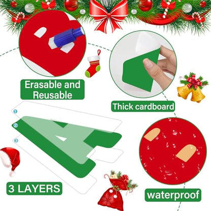 Qyeahkj 150 PCS Large 6" Font Christmas Bulletin Board Letters for Classroom, Red and Green Letters Bulletin Board Christmas Decorations for Xmas Home School Classroom Alphabet Poster Wall Decor - style: Christmas Red & Green