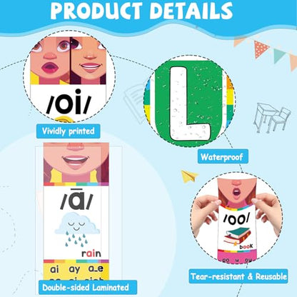 Vowel Valley Bulletin Board Set Back to School Classroom Decorations Sound Wall Phonics Poster Vowel Learning Cutouts Early Learning Kindergarten Elementary School Classroom Chalkboard Wall Door Decor - style: Sound Wall