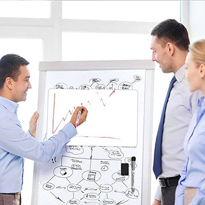 Magnetic Dry Erase Board Fridge Whiteboard Sheet 17"x11", Easy to Write and Clean, Flexible Refrigerator White Board for Home Kitchen Memo Shopping List, 2 Marker Pens and Eraser with Magnets - style: White 17"X11"