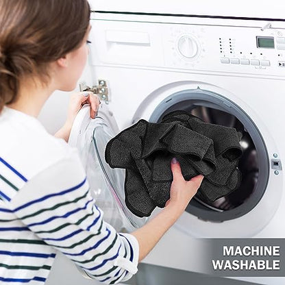 Tanlade Cleaning Cloth Dry Erase Cloth Cleaning Rags Reasonable Kitchen Towels Microfiber Towels Cars Wash(6 x 6 Inch,Black,30 Pcs) - color: Black, size: 6 x 6 Inch