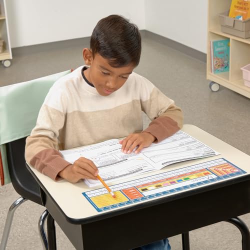 Really Good Stuff Dual Language Desktop Helpers Intermediate, Vinyl, Self-Adhesive - Set of 24 - color: Spanish & English