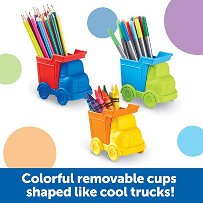 Learning Resources Create-a-Space Kiddy Center Trucks - 5 Pieces, Age 3+ Kids Art Supply, Storage Caddy, Playroom and Classroom Organization, School Supplies Organizer - style: Trucks