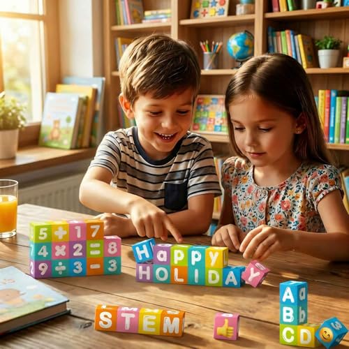 Magnetic Letters Blocks Alphabet & Numbers Blocks ABC Learning Toys for Kids Preschool Educational Kit Alphabet Magnets Birthday Gifts for Boys Girls 3+