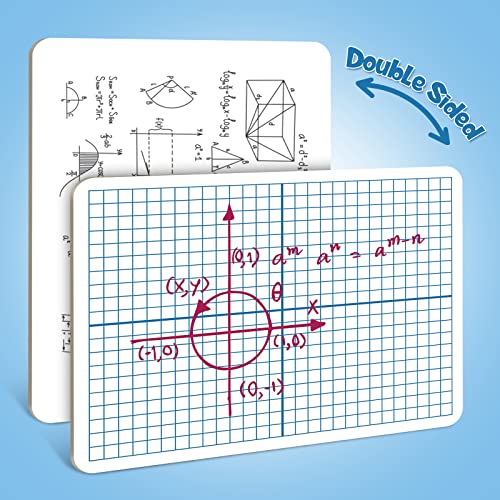 Dry Erase XY Axis Graph Whiteboard,9" x 12" Interactive Learning Coordinate Grid Double-Sided Dry Erase Board,Math Manipulatives White Board for Students,Classroom and Home,Small White Board Dry Erase - style: XY Axis Graph